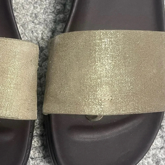 Donald Pliner Tan Metallic FiFi Thong Sandal Women Size 6 - Picture 4 of 7
